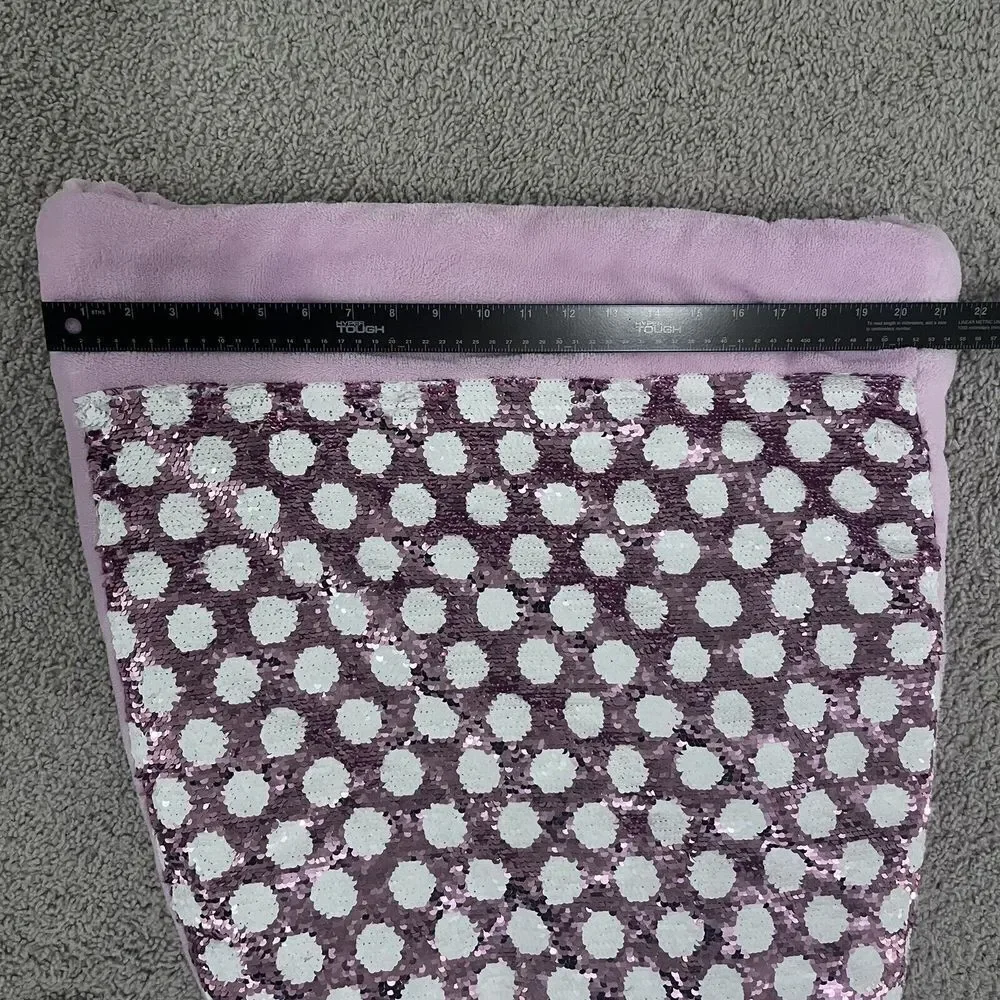 Cynthia Rowley Sequins Mermaid Tail‎ Snuggle Wrap Blanket Sleeping Bag Pink 52